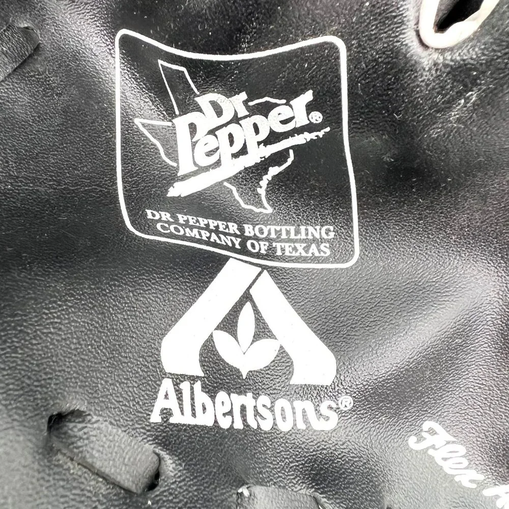 Texas Rangers Baseball Glove Rusty Greer Faux Leather Dr. Pepper Albertsons Logo - Picture 5 of 11
